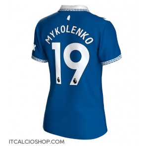 Everton Vitaliy Mykolenko #19 Prima Maglia Femmina 2023-24 Manica Corta